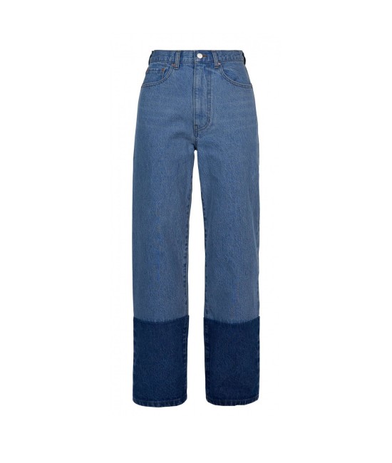 Jeans with contrasting inserts