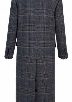 Checked coat in wool and cashmere