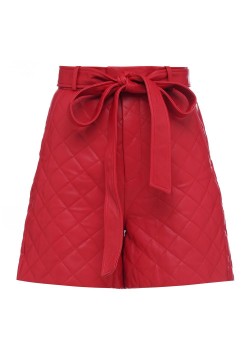 Quilted lambskin shorts