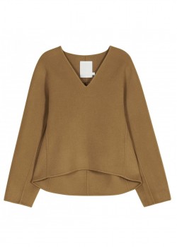 Pullover with double collar