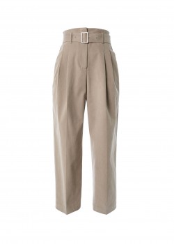 Waisted straight trousers