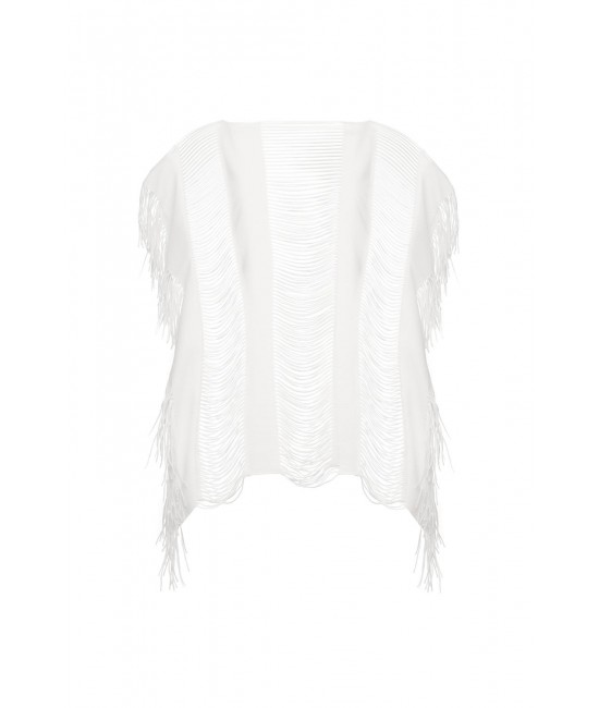 Cape with fringes