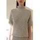 Short-sleeved knitted top