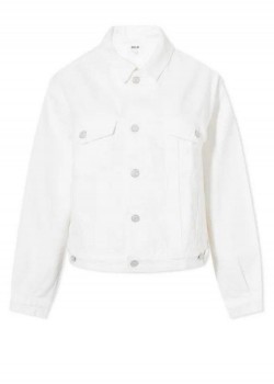 Біла джинсова куртка
