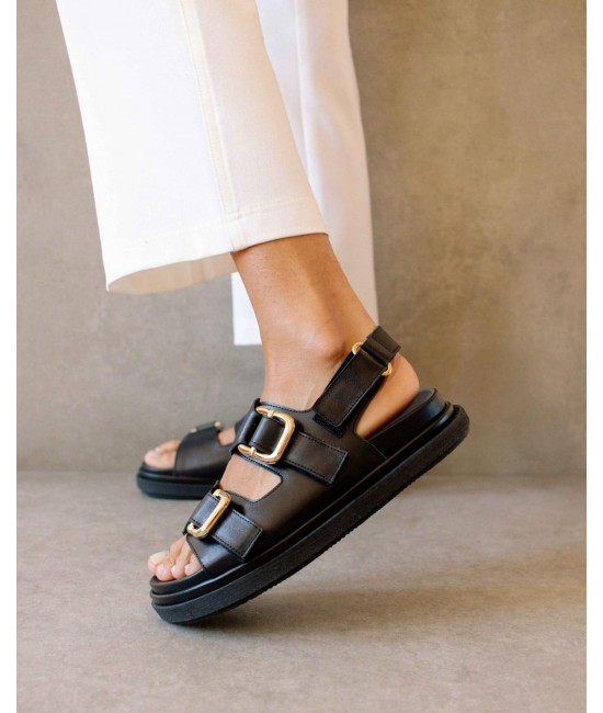 Leather slingback sandals