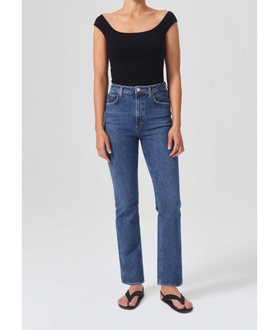 The straight cotton jeans