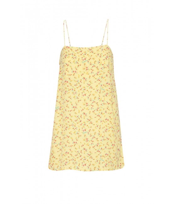 The mini dress with a floral pattern
