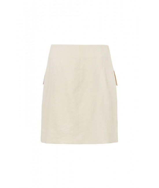 Straight linen skirt