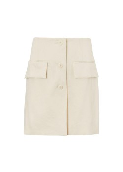 Straight linen skirt
