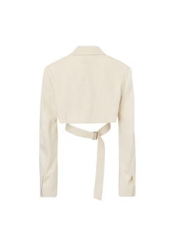 Cropped linen jacket