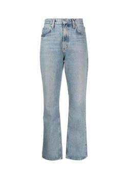 Blue high-rise jeans