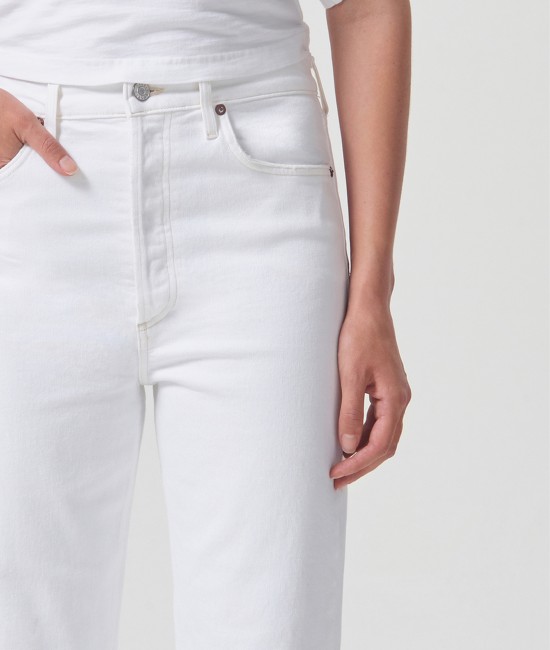 White high-rise jeans