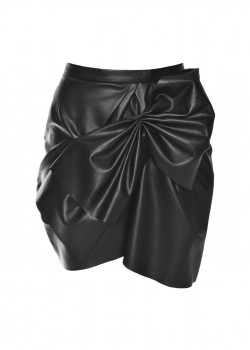 Black mini-skirt with bow detail