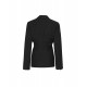 Черный однобортный пиджак с драпировкой