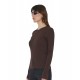 Brown ribbed cotton top