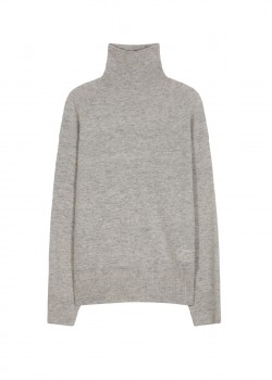 Gray turtleneck sweater
