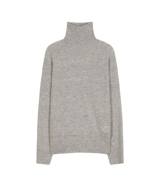 Gray turtleneck sweater