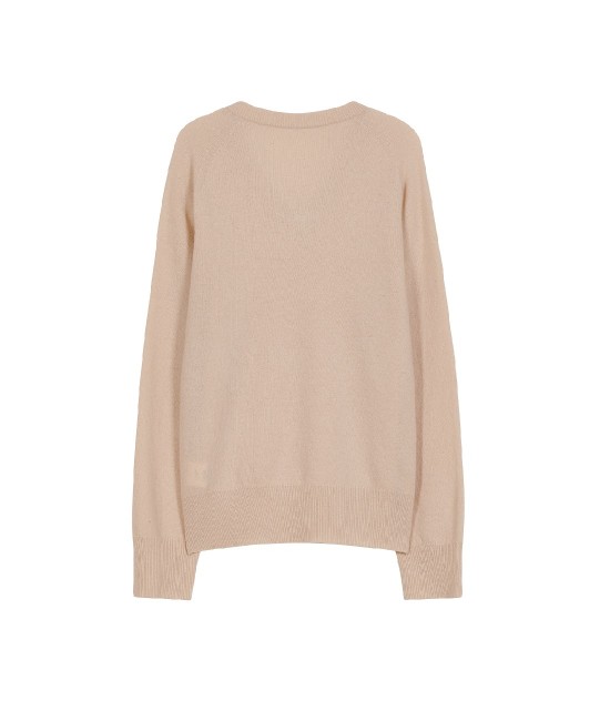 Wool and cashmere beige sweater