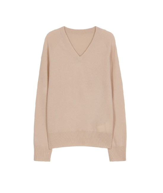 Wool and cashmere beige sweater
