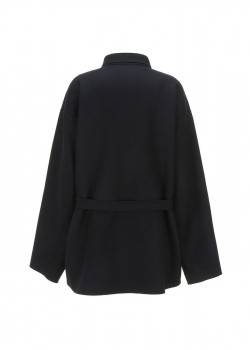 Black loose fit coat