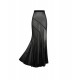 SANTORINI Black maxi skirt with slit