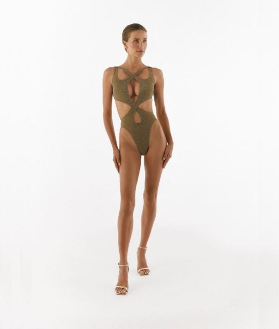 CALLISTRO One-piece swimsuit with lurex