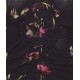 Чорна максі-сукня з квітковим принтом