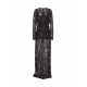 Черное макси-платье с цветочным принтом