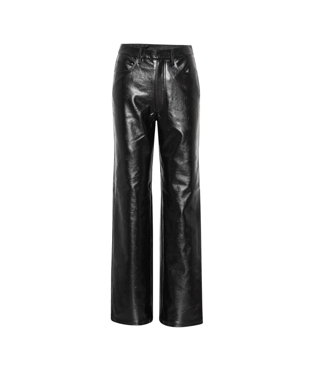 Soft vegan leather pants in black – Serena