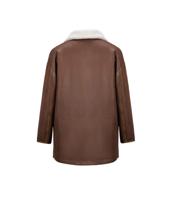 Двухсторонний коричневый пиджак
