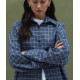 Blue checkered shirt with buttons