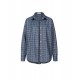 Blue checkered shirt with buttons