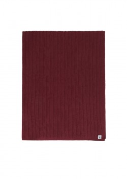 Burgundy knitted blanket