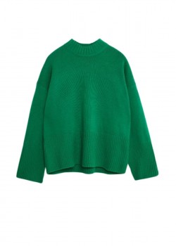Green wool sweater