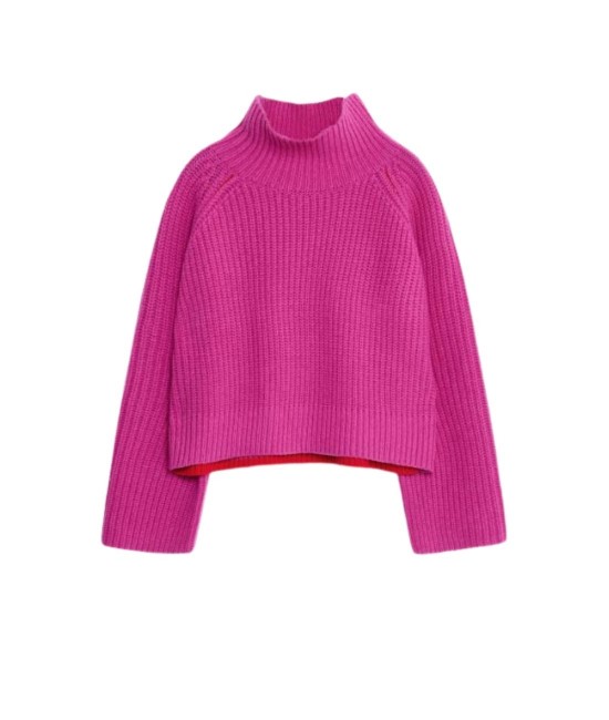 Рожевий светр з вовни