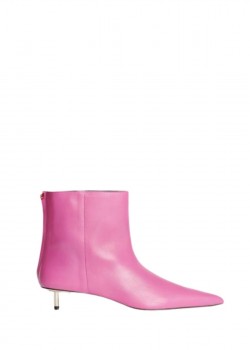 Pink soft leather boots