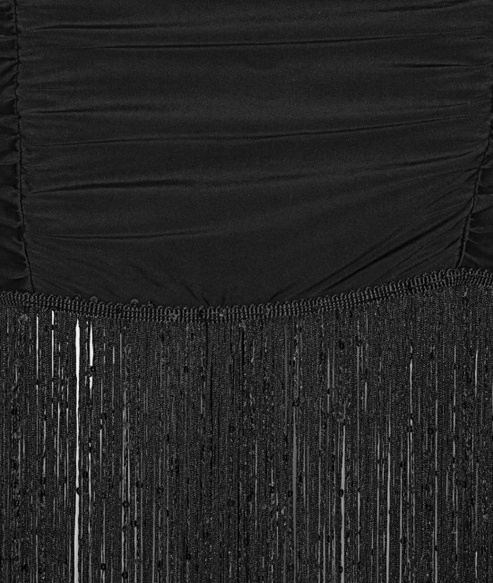 Чорна сукня з бахромою