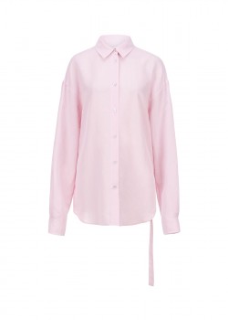 Розовая рубашка с классическим воротником