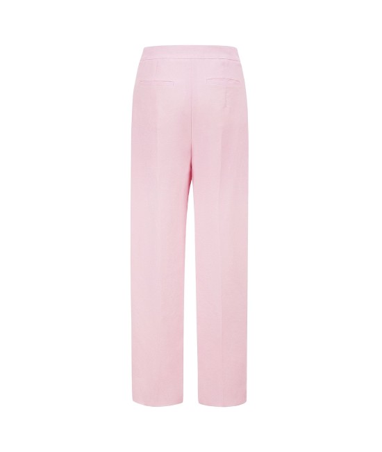 Розовые брюки с широкими брючинами