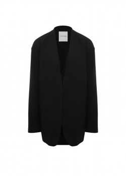 Black V-neck blazer