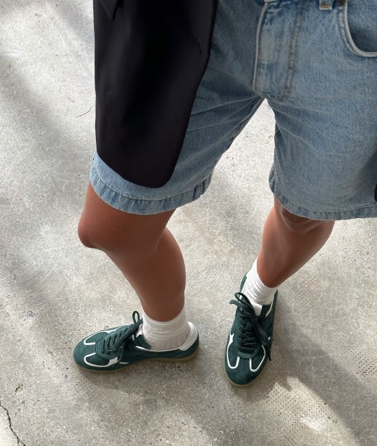 Green suede sneakers Green suede sneakers