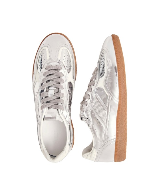 Silver leather sneakers Silver leather sneakers