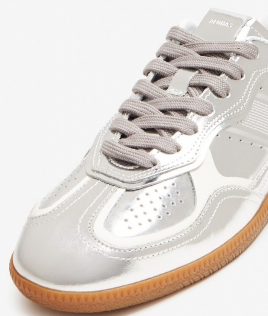 Silver leather sneakers Silver leather sneakers