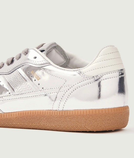 Silver leather sneakers Silver leather sneakers