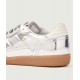 Silver leather sneakers Silver leather sneakers