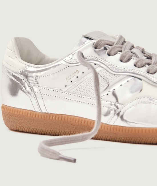 Silver leather sneakers Silver leather sneakers
