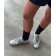 Silver leather sneakers Silver leather sneakers