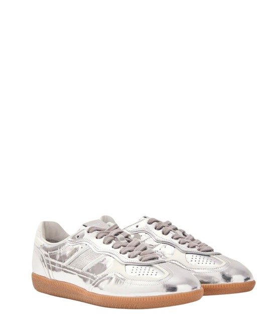 Silver leather sneakers Silver leather sneakers