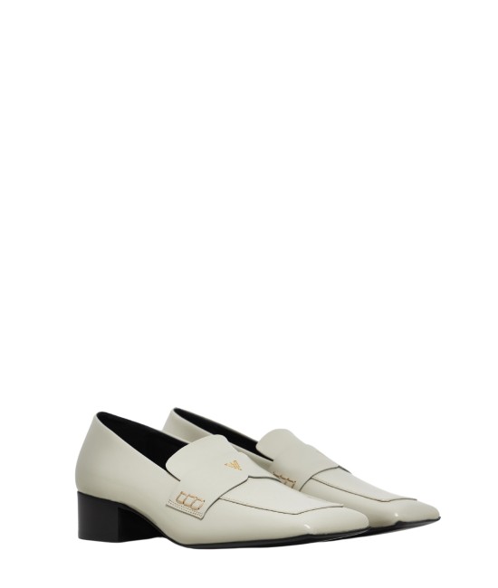 Heeled loafers in a light shade Heeled loafers in a light shade