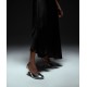 Silver sandals with semicircular toe